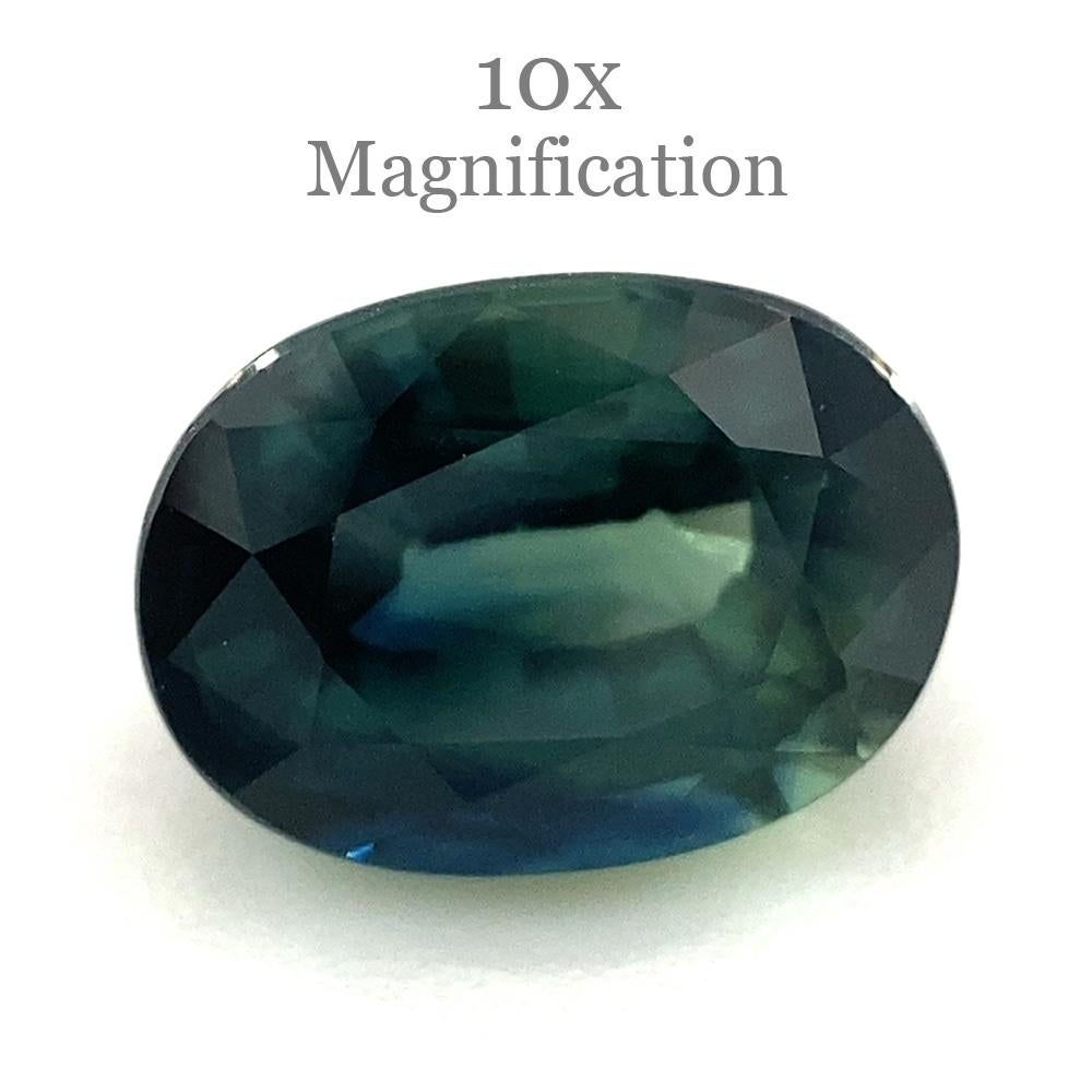 1.27ct Oval Teal Blue Sapphire from Australia Unheated For Sale 9