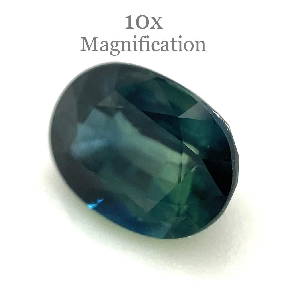 Brilliant Cut 1.27ct Oval Teal Blue Sapphire from Australia Unheated For Sale
