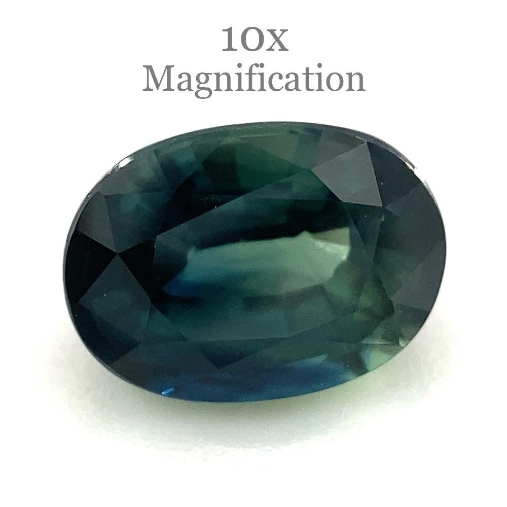 1.27ct Oval Teal Blue Sapphire from Australia Unheated In New Condition For Sale In Toronto, Ontario