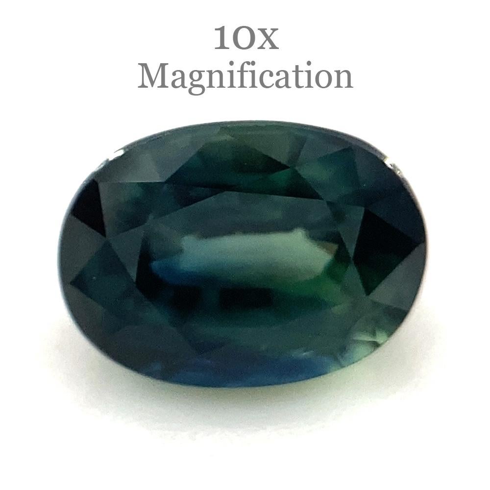 1.27ct Oval Teal Blue Sapphire from Australia Unheated For Sale 1