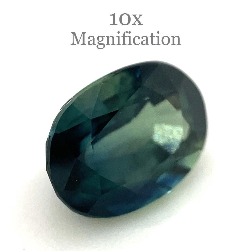 1.27ct Oval Teal Blue Sapphire from Australia Unheated For Sale 2