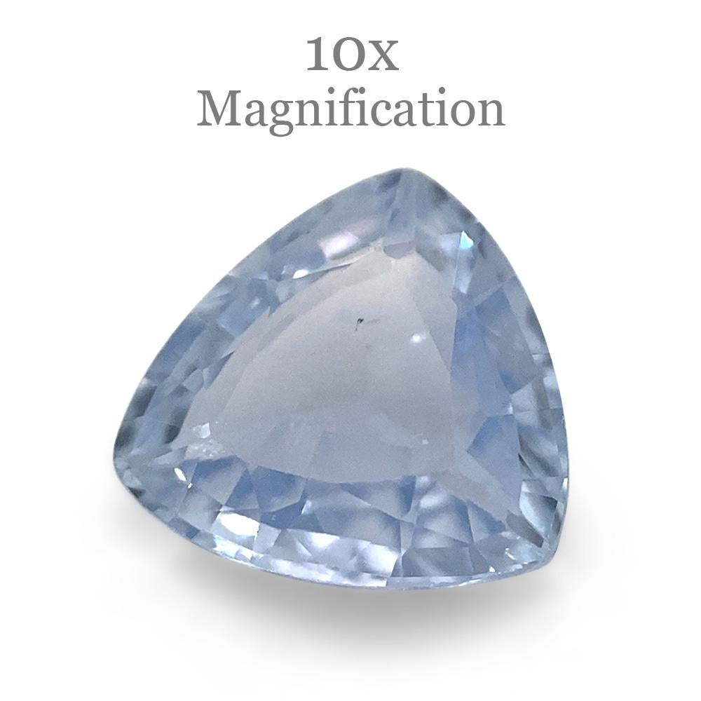 1.27ct Trillion Icy Blue Sapphire from Sri Lanka Unheated For Sale 4