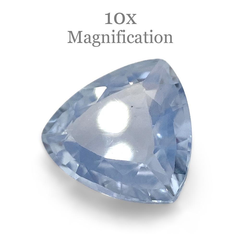 1.27ct Trillion Icy Blue Sapphire from Sri Lanka Unheated For Sale 5