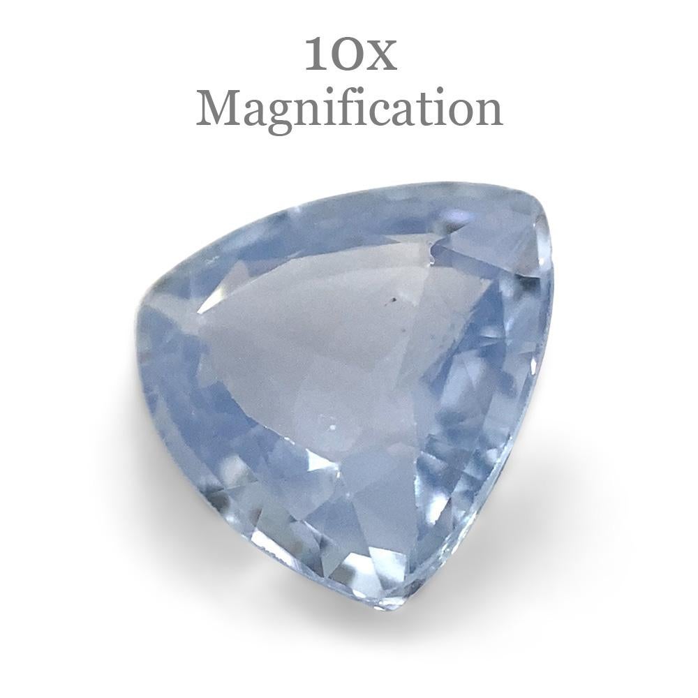 1.27ct Trillion Icy Blue Sapphire from Sri Lanka Unheated For Sale 6