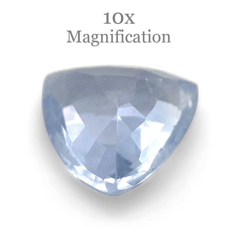 1.27ct Trillion Icy Blue Sapphire from Sri Lanka Unheated In New Condition For Sale In Toronto, Ontario