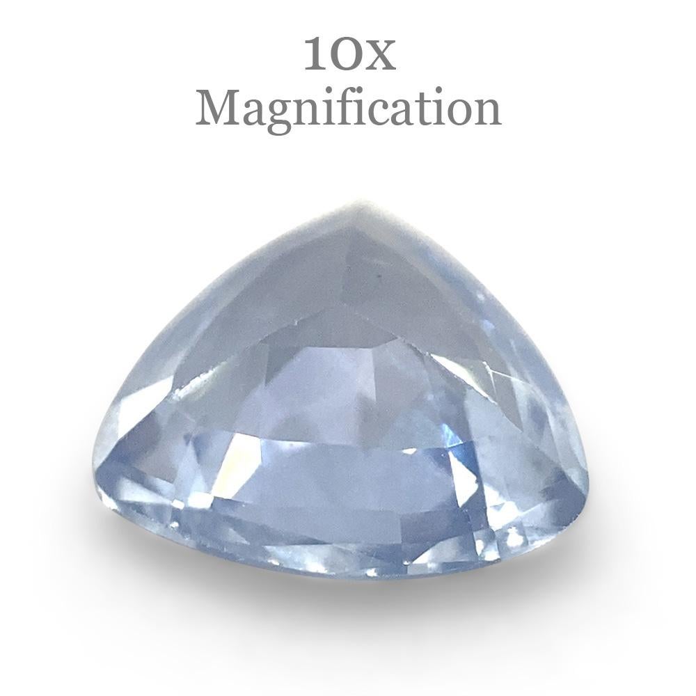 Women's or Men's 1.27ct Trillion Icy Blue Sapphire from Sri Lanka Unheated For Sale