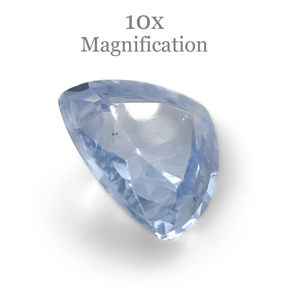 1.27ct Trillion Icy Blue Sapphire from Sri Lanka Unheated For Sale 2