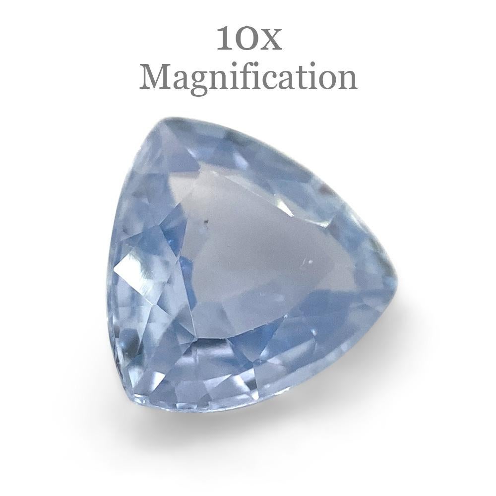 1.27ct Trillion Icy Blue Sapphire from Sri Lanka Unheated For Sale 3