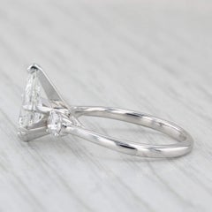 1.27 Karat birnenförmiger Diamant-Verlobungsring 14k Weißgold Größe 5,25 GSI