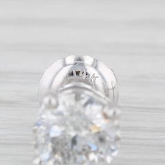 1.27ctw Round Diamond Stud Earrings 14k White Gold Screw Back
