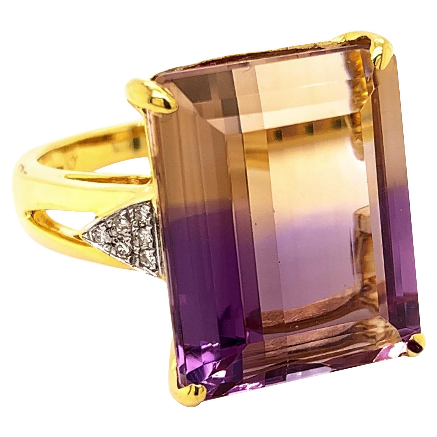 12.8 Carat Ametrine Cocktail Ring