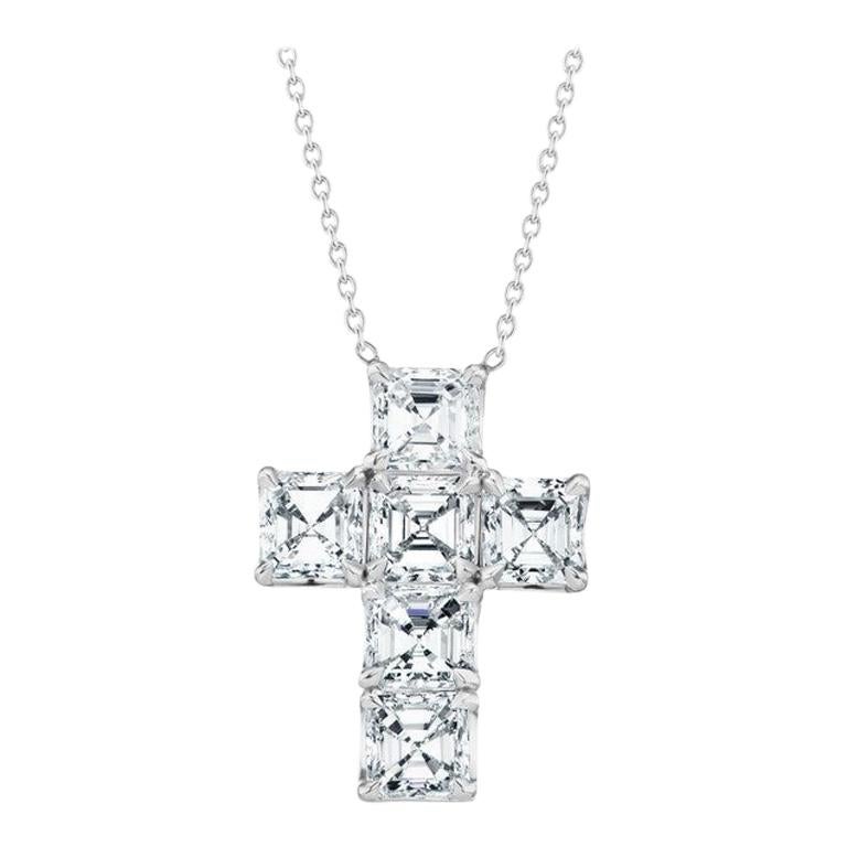 1.28 Carat Asscher Cut Diamond Cross