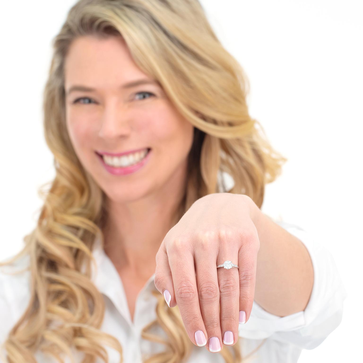 1.28 carat diamond engagement ring