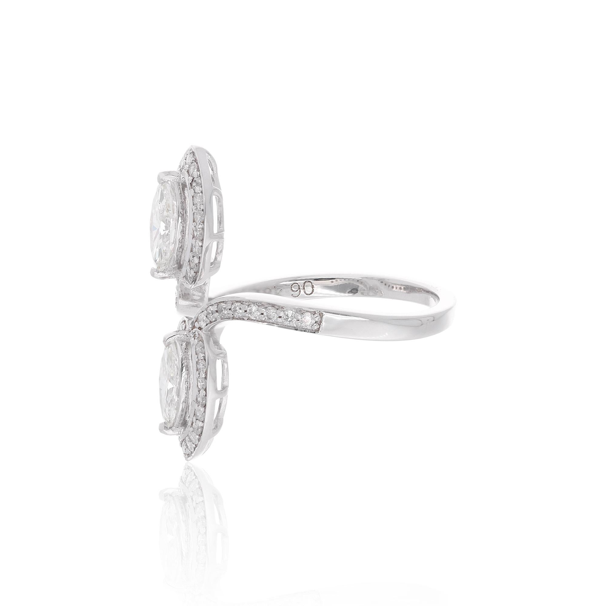 Créez la tendance avec cette élégante bague en or blanc 14 carats sertie de diamants étincelants. Faites plaisir à vos yeux en portant cet ornement exclusif.

✧✧Welcome To Our Shop Spectrum Jewels✧


