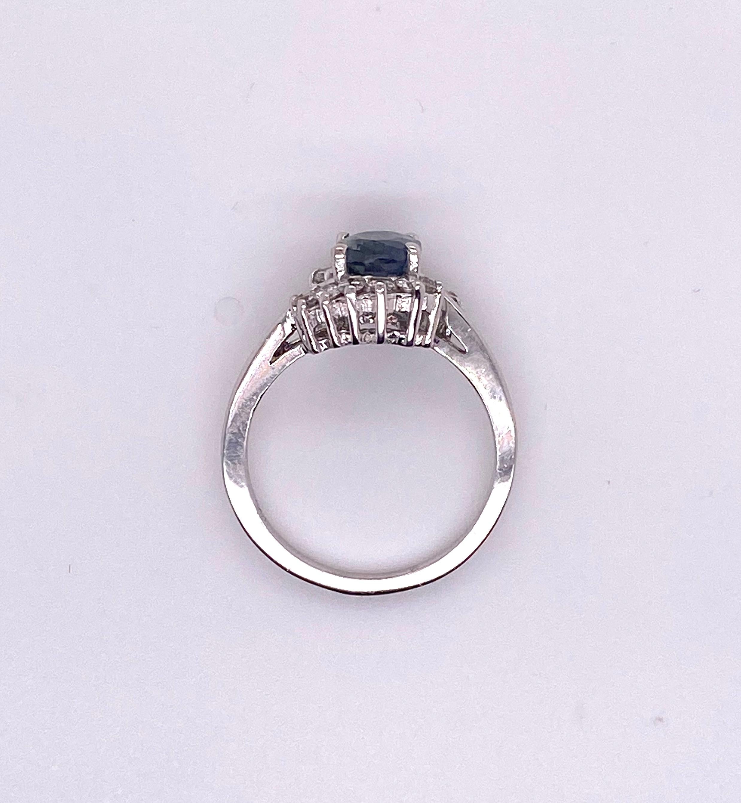 Oval Cut 1.28 Carat Rare Alexandrite and Diamond Cocktail Ring in White Gold
