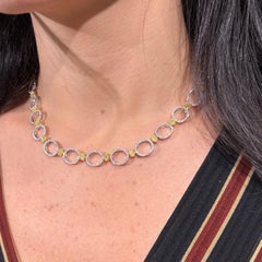 12.8 Carat Yellow and Colorless Diamond Statement Necklace