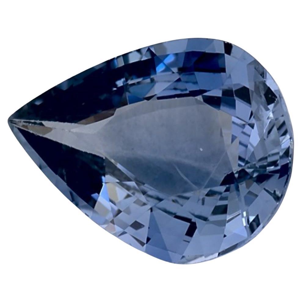 1.28 Ct Blue Sapphire Pear Loose Gemstone