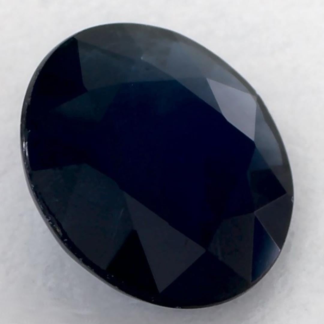 1.28 Ct Blue Sapphire Round Loose Gemstone In New Condition For Sale In Fort Lee, NJ