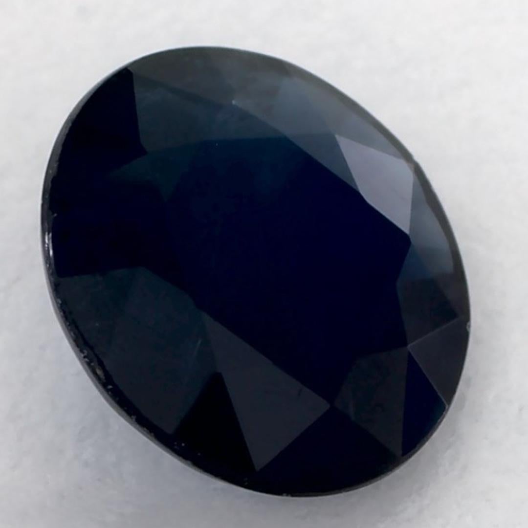 Women's 1.28 Ct Blue Sapphire Round Loose Gemstone For Sale