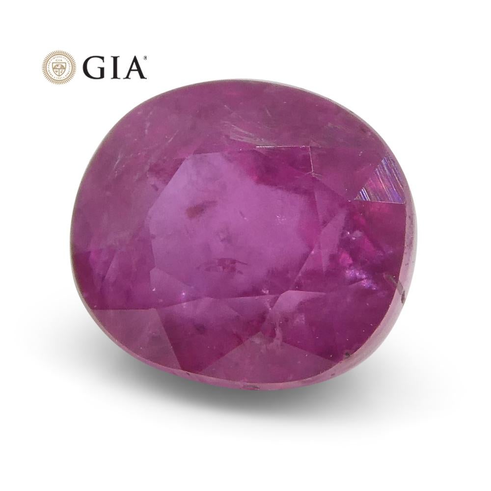 1.28 Carat Cushion Purplish Pink Sapphire GIA Certified Madagascar For Sale 4