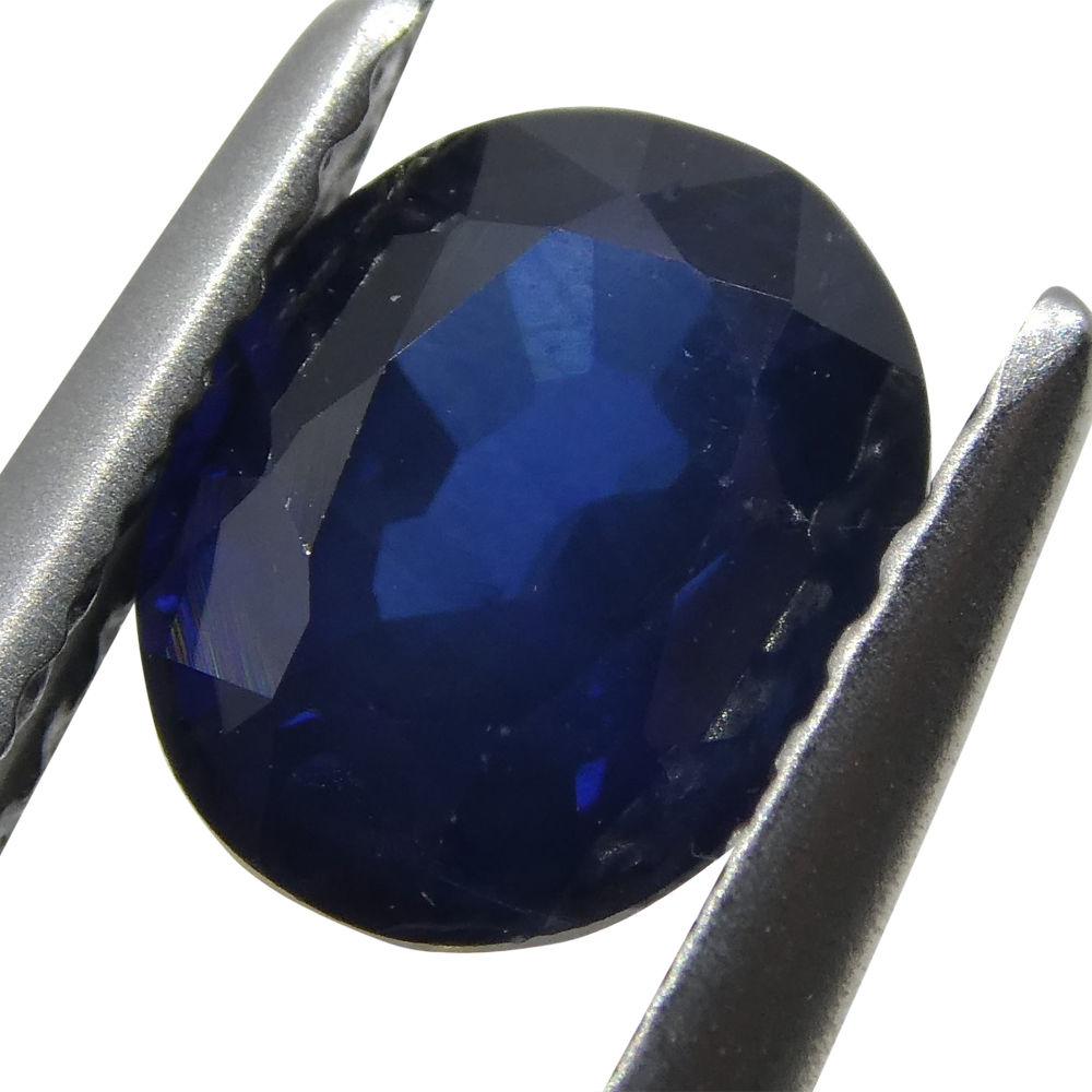 Oval Cut 1.28 ct Oval Sapphire Thailand For Sale
