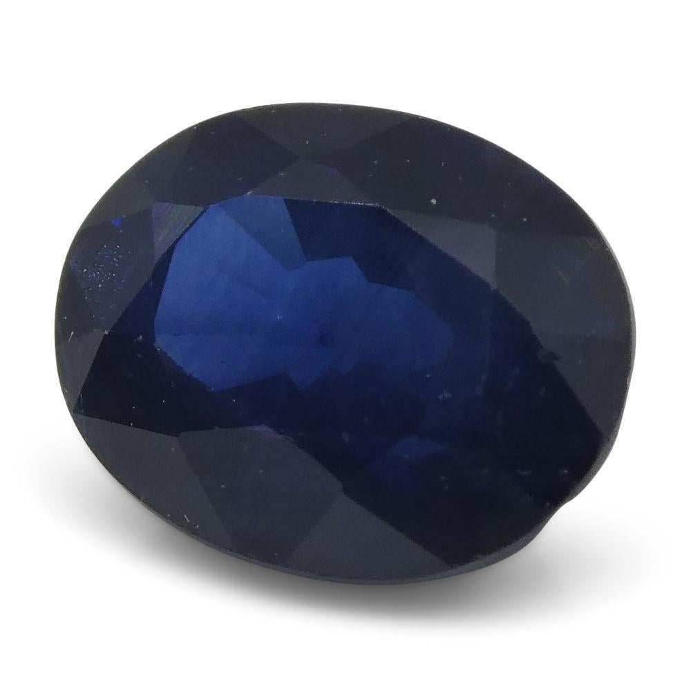 Women's or Men's 1.28 ct Oval Sapphire Thailand For Sale