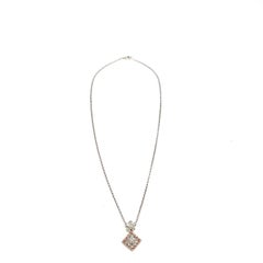 Unique 18k White & Rose Gold Diamond Pendant - 1.28 Carat