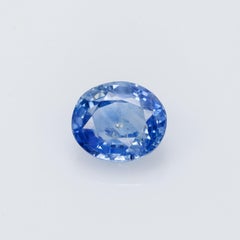 1.28 cts, Faceted oval blue sapphire