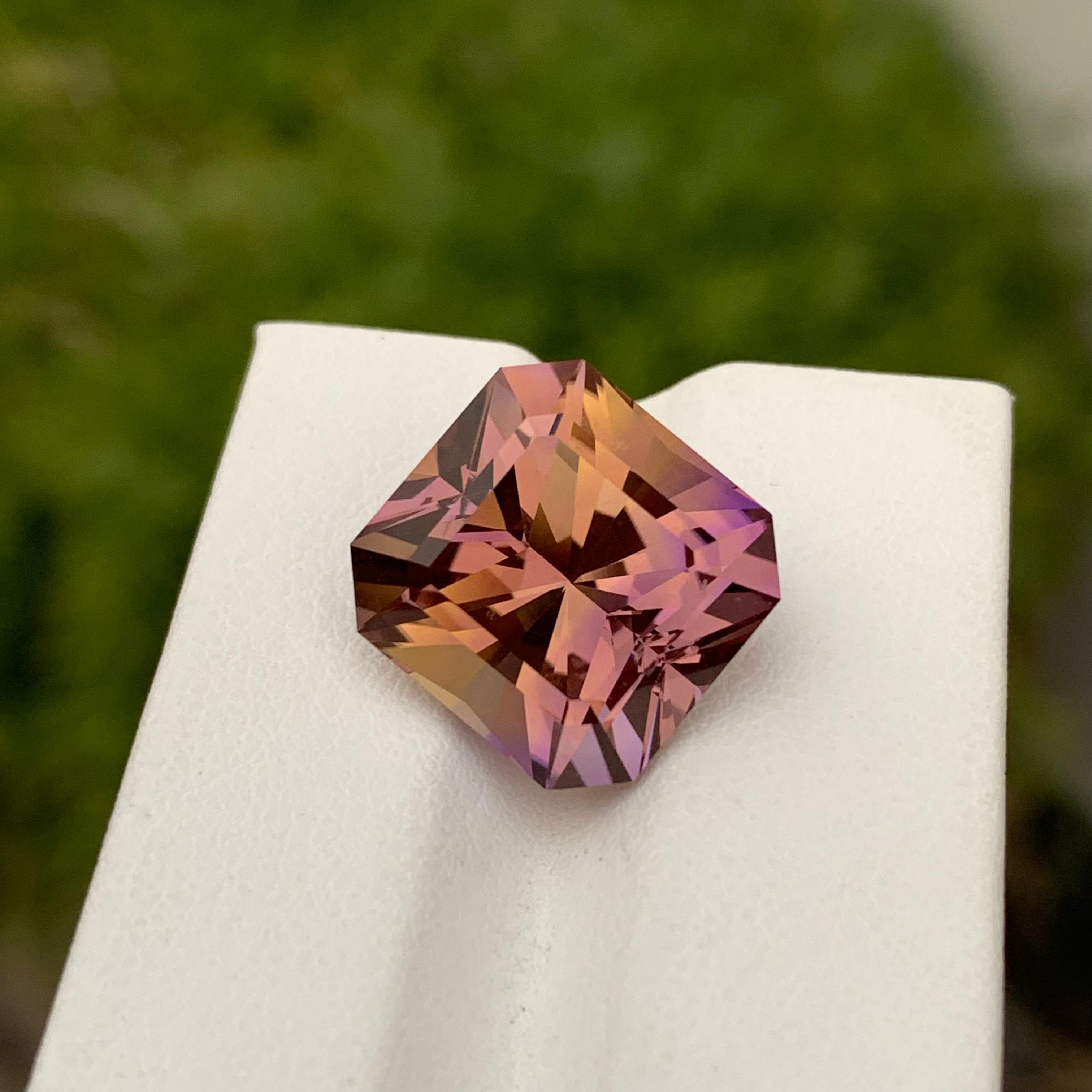 Octagon Cut 12.80 Carat Natural Loose Ametrine Octagon Shape Gem For Jewellery Making For Sale