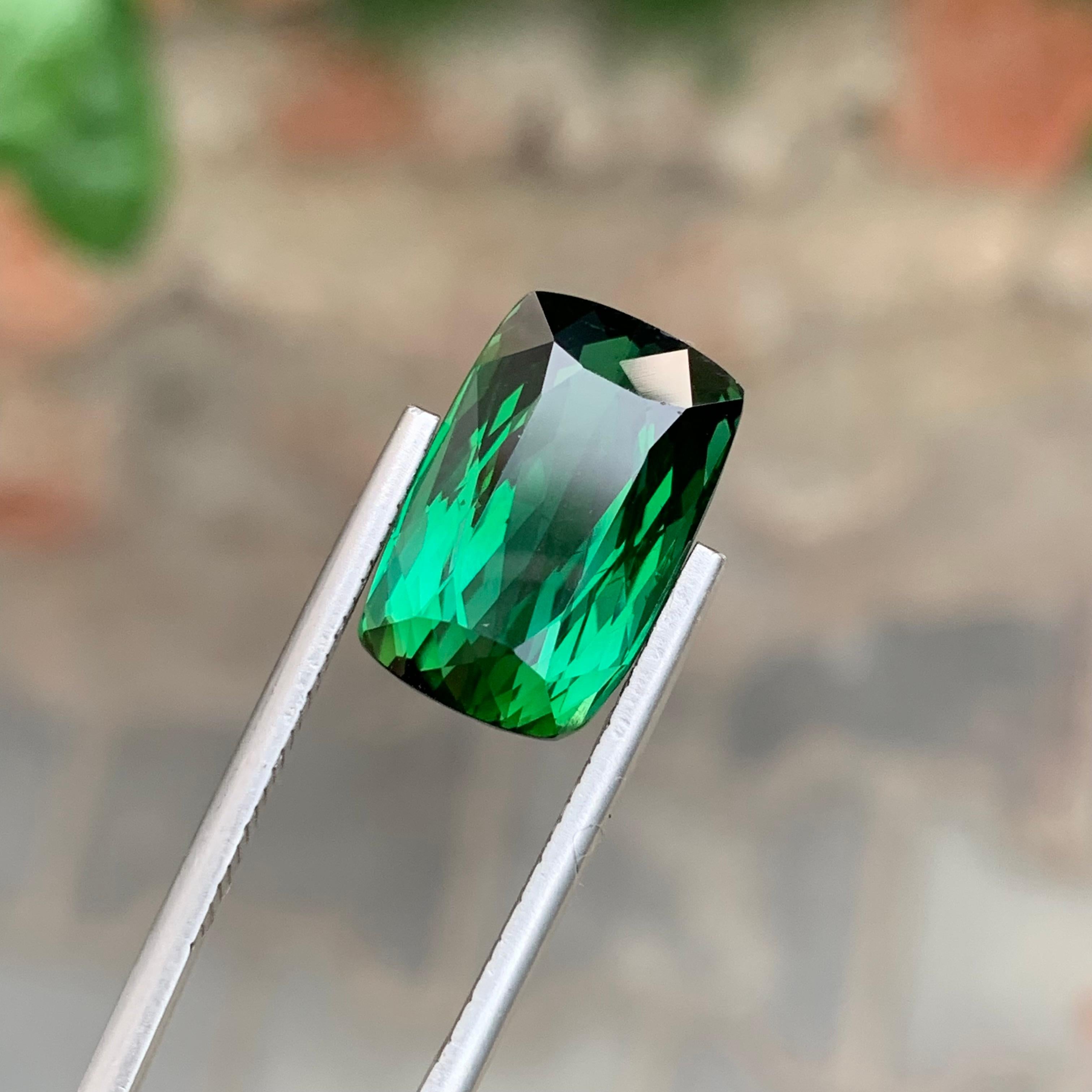12,80 Karat Natürlicher Loser Vivid Grüner Turmalin Can Shape Edelstein aus Erdmine für Damen oder Herren im Angebot