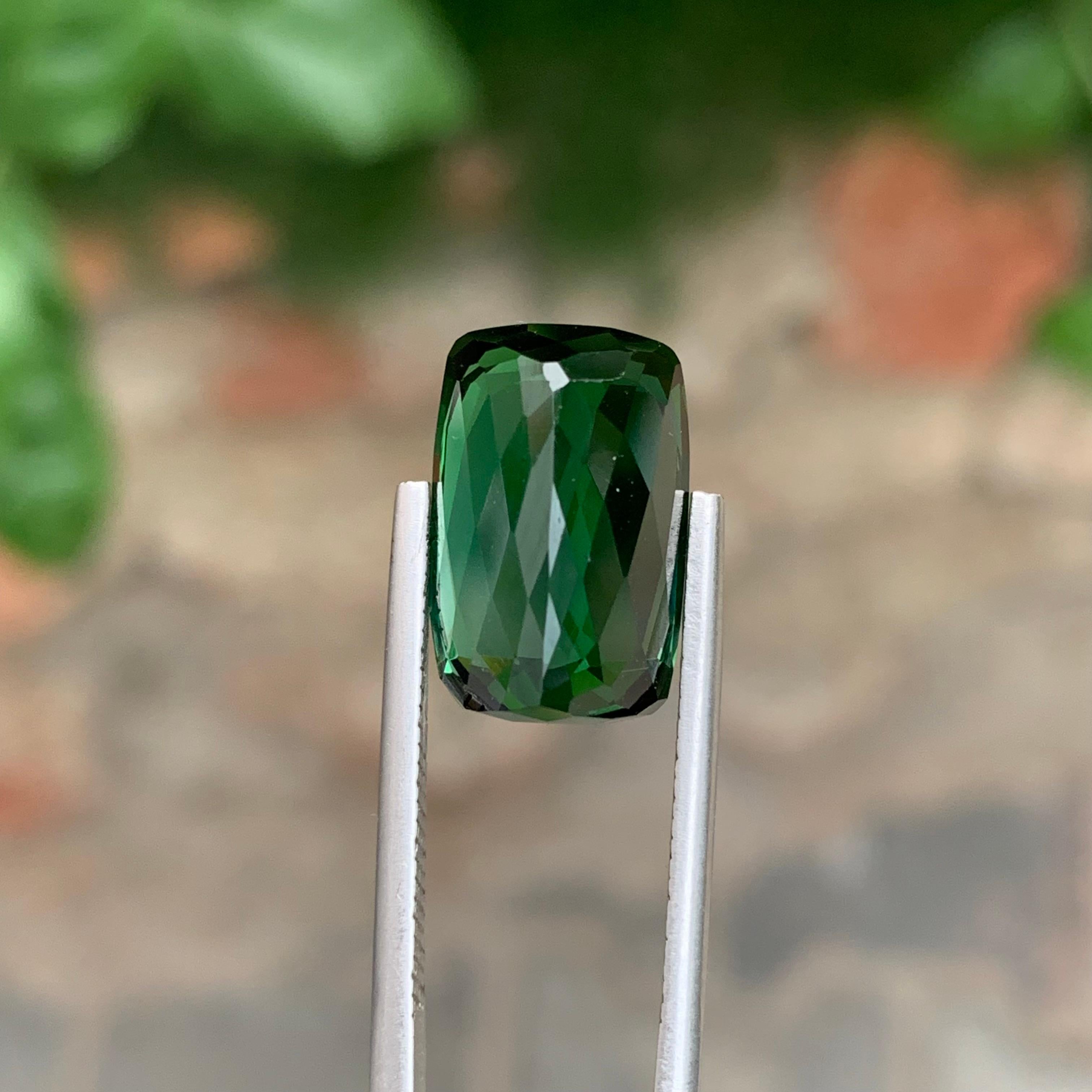 12,80 Karat Natürlicher Loser Vivid Grüner Turmalin Can Shape Edelstein aus Erdmine im Angebot 3