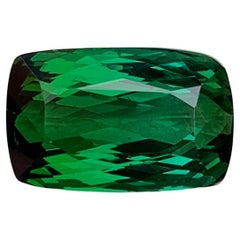Gema en forma de lata de turmalina verde viva suelta natural de 12,80 quilates procedente de mina terrestre