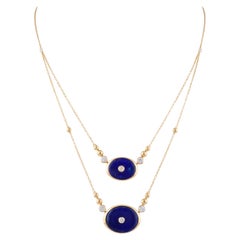 12.81ct Lapis Lazuli SI/H 0.72ct Diamond Multi Strand Necklace 14k Yellow Gold 12.81ct Lapis Lazuli SI/H 0.72ct Diamond Multi Strand Necklace 14k Yellow Gold