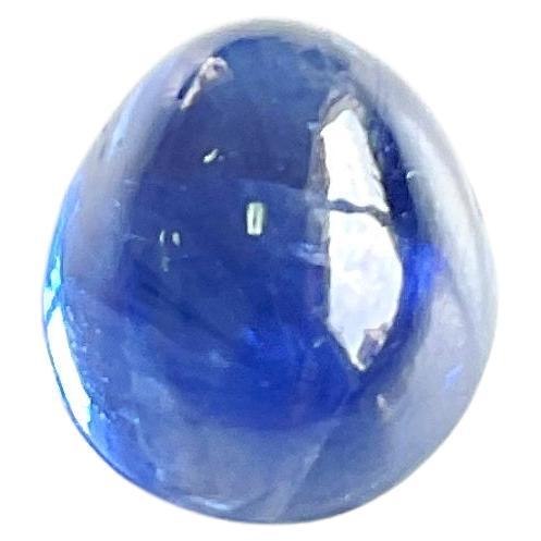 12.83 Carats Ceylon Blue Sapphire (Heated) Plain Cabochon Natural sapphire gem In New Condition For Sale In Jaipur, RJ