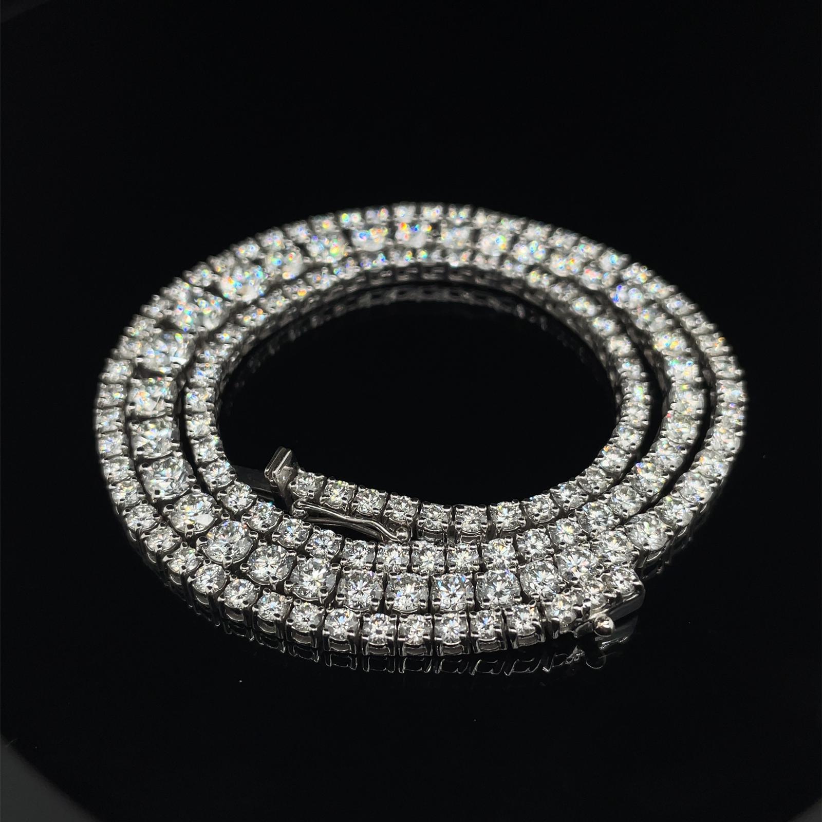 12 carat diamond tennis necklace