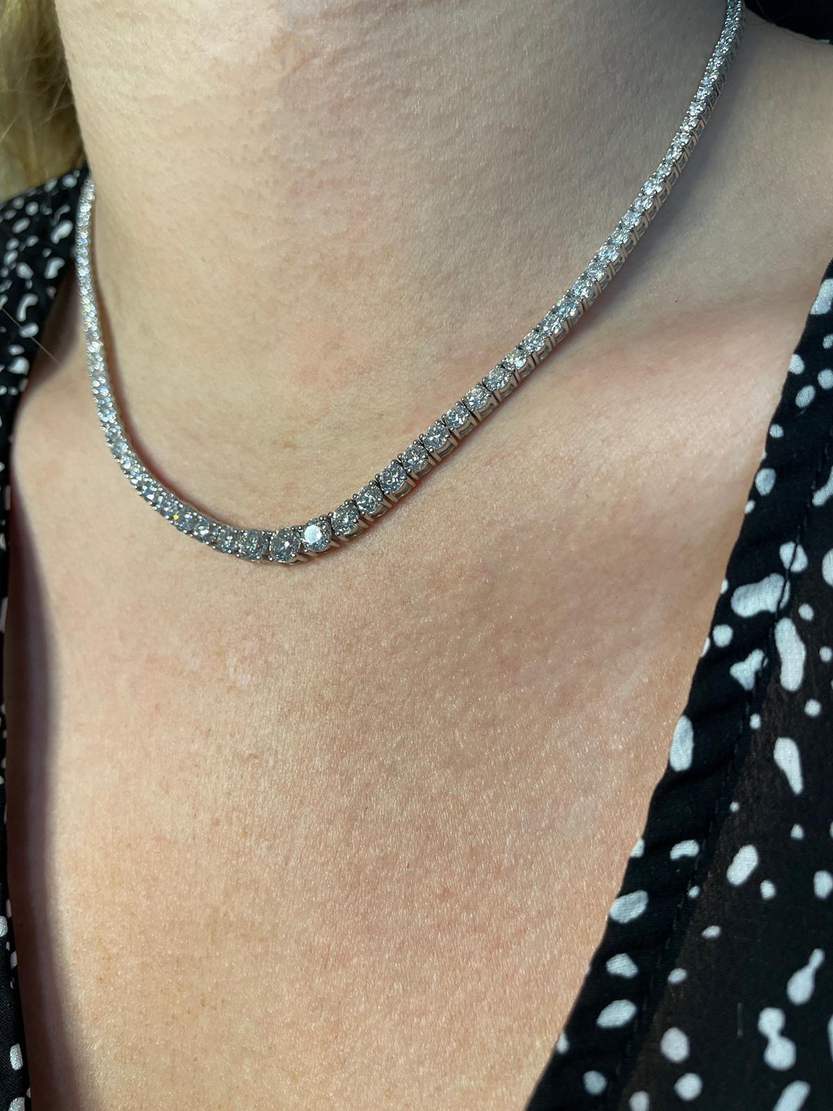12 carat tennis necklace
