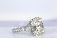 12.85 Carat Cushion Cut Diamond Ring