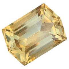 12.85 Carat Huge Natural Loose Yellow Citrine Hexagon Cut Gemstone For Necklace