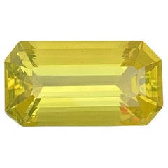 12.85 Carat Natural Loose Lemon Quartz Emerald Shape Gem For Jewellery