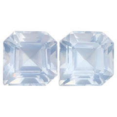 12,85 quilates de piedra lunar suelta natural Pareja única Asscher Cut Gemstone