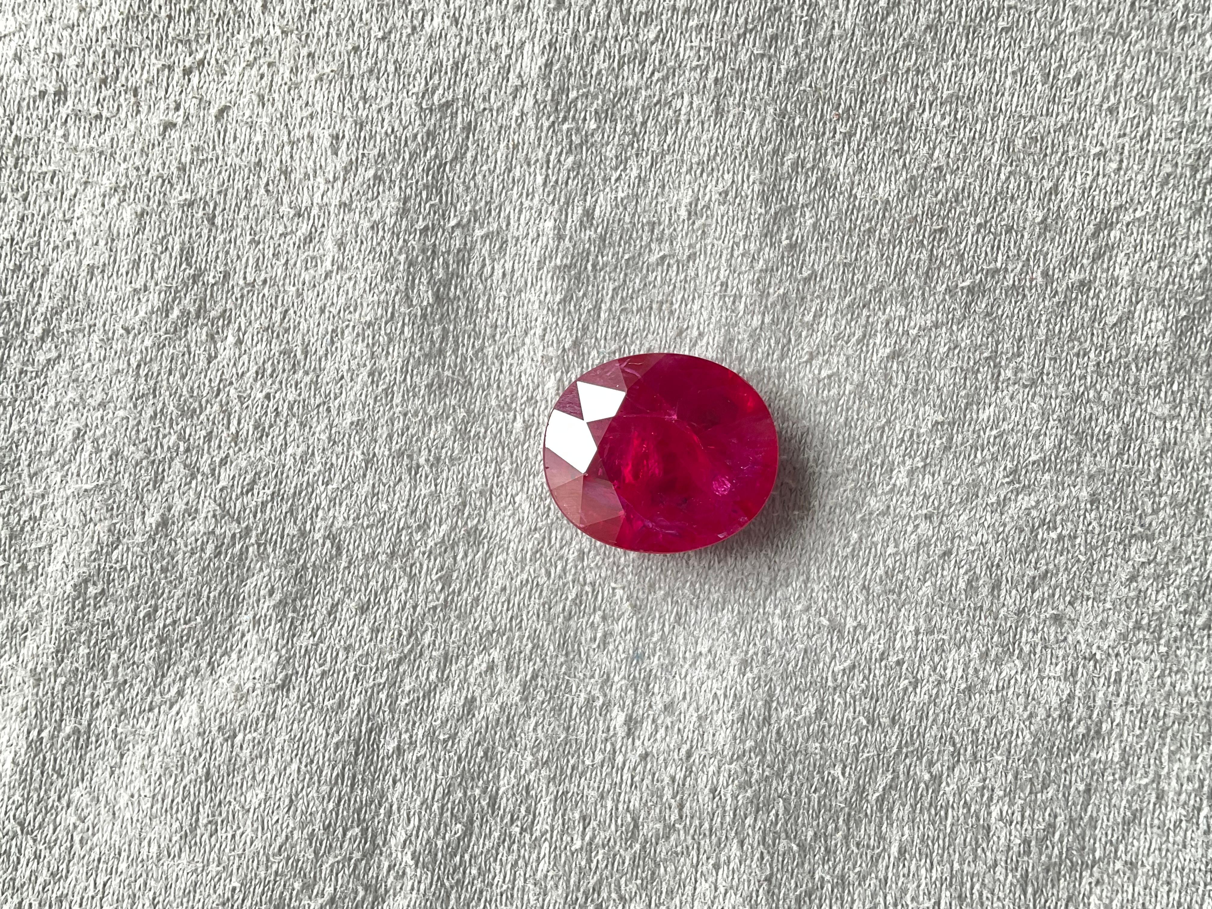 Oval Cut 12.86 Carats Ruby Mozambique Oval Faceted Heated Cut Stone Top Quality Gemstone For Sale