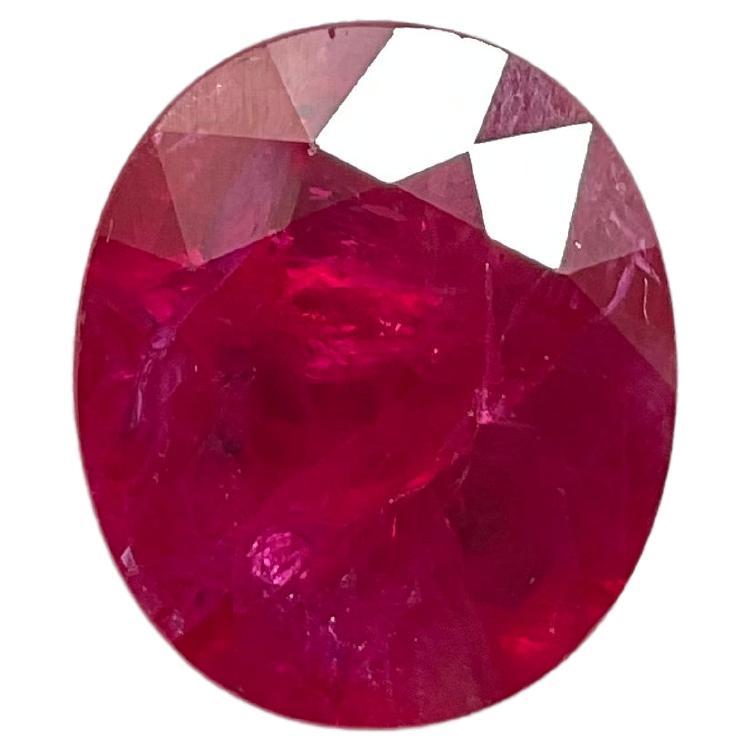 12.86 Carats Ruby Mozambique Oval Faceted Heated Cut Stone Top Quality Gemstone For Sale