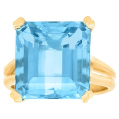 12.87 Karat Aquamarin Ring