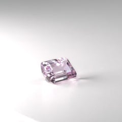 12.87ct Light Baby Pastel Pink Emerald Cut Kunzite Loose
