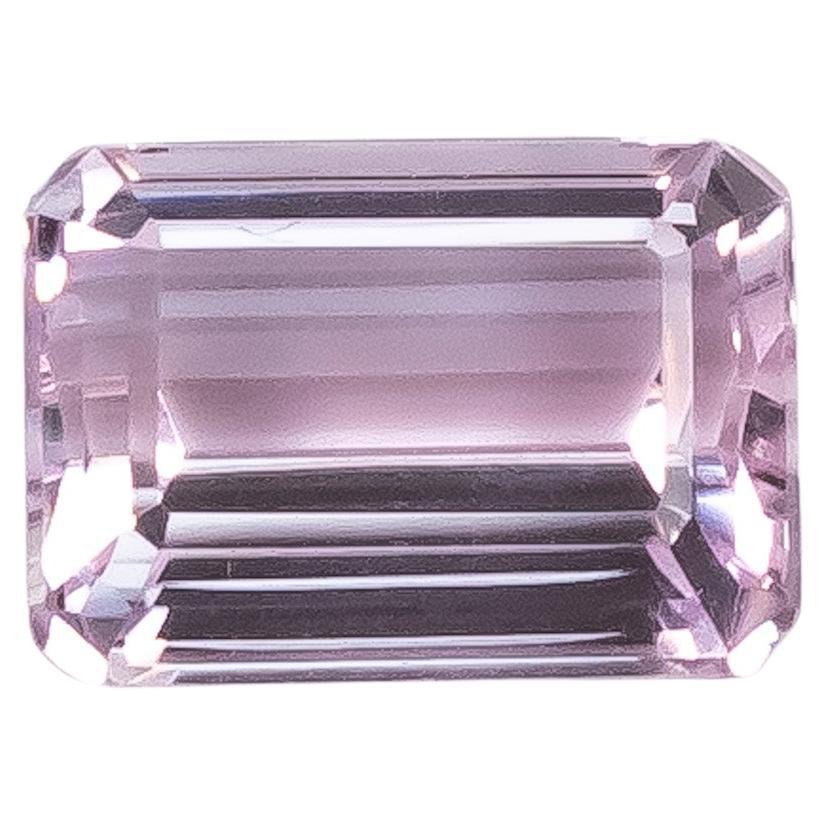 12.87ct Light Baby Pastel Pink Emerald Cut Kunzite Loose For Sale