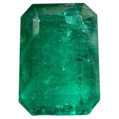 12.89 Carat 15.5x11 Kelly Green Zambian Emerald - Emerald Cut May Birthstone Gem