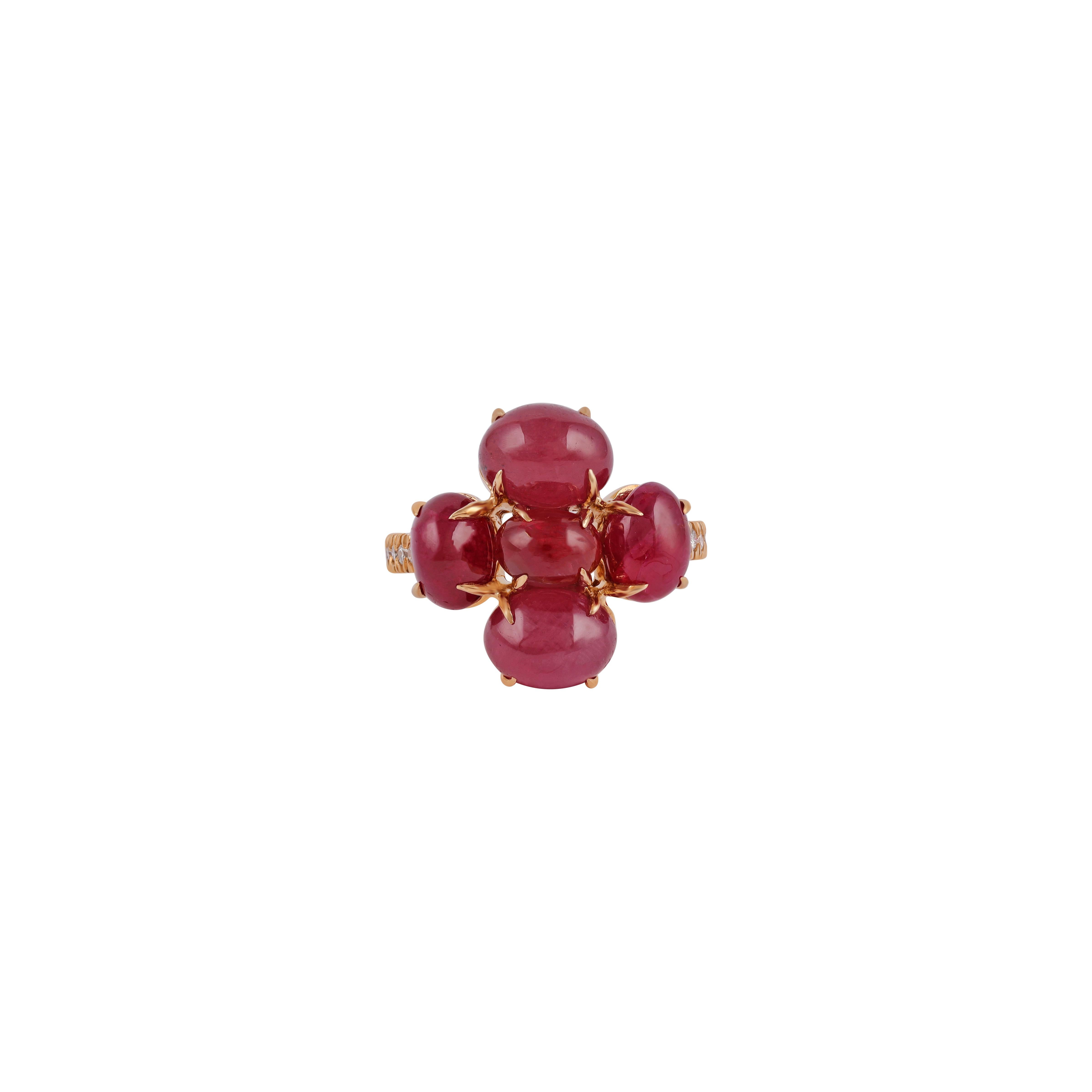 Fine 12.8 Carat Burma Natural Ruby, Diamond Ring in Solid 18 Carat Yellow Gold
Accessorize your look with this elegant Burma Natural Ruby Ring. This stunning piece of jewelry instantly elevates a casual look or dressy outfit. Comfortable and easy to