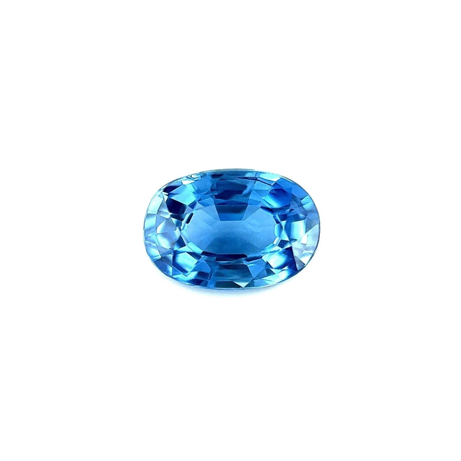 1.28ct Fine Ceylon Blue Sapphire Oval Cut Loose Gem VVS Sri Lankan For Sale