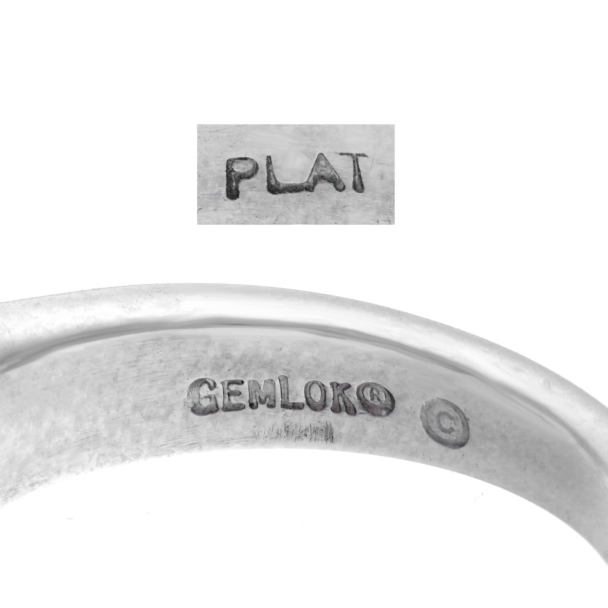 Round Cut 1.28 Carat G SI2 Diamond Set Platinum Ring GIA