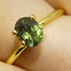 1.28ct Oval Green Sapphire from East Africa